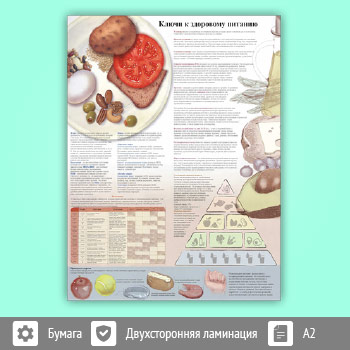 Плакат «Ключи к здоровому питанию» (ЗОЖ-10, 1 лист, A2)